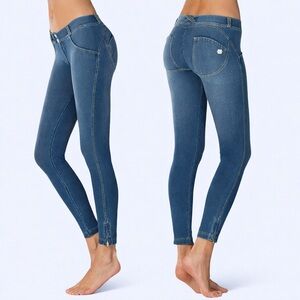 Freddy WR.UP Low Rise Zip Ankle Denim Jeans Dark Blue S